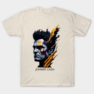 Johnny Cash 3D splash Art (2) T-Shirt